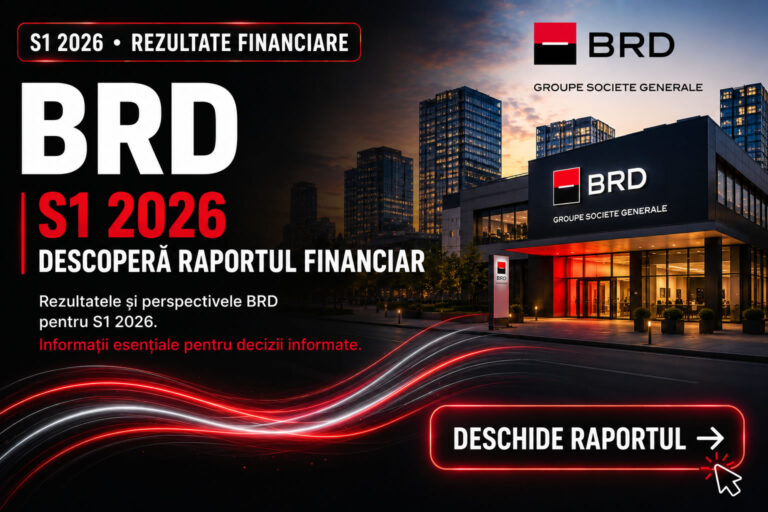 BRD – rezultate financiare S1 2026 și invitație de a descoperi raportul financiar