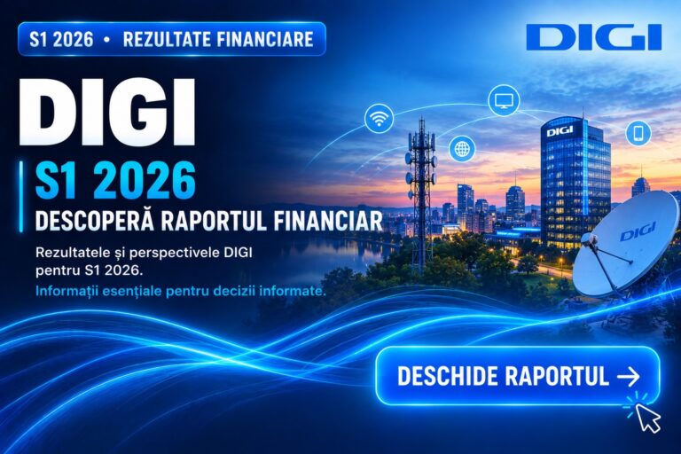 DIGI – rezultate financiare S1 2026 și invitație de a descoperi raportul financiar